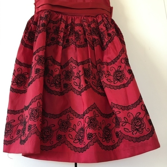 Jayne Copeland Little Girls Red Black 2-Pcs Holliday Dress with Cardigan Size 5 - Picture 14 of 16